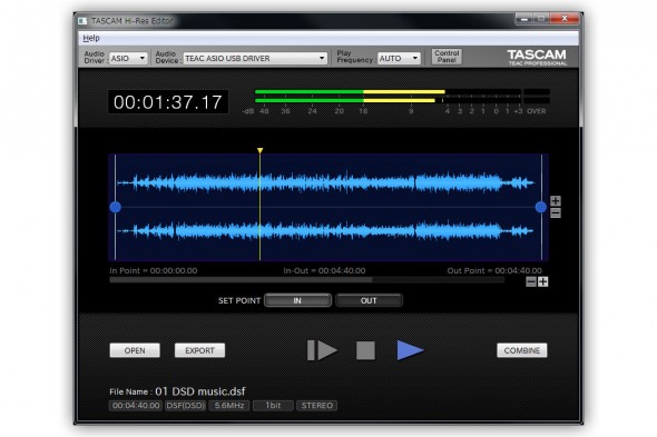 Tascam Hi-Res Editor