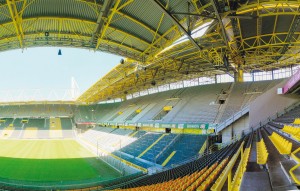 Signal Iduna Park: Die Tribünen haben unterschiedliche Winkel.