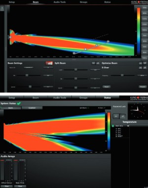 Die VIDA-Software konfiguriert das Abstrahlverhalten des Systems und kann auch mehrere Beams erzeugen.