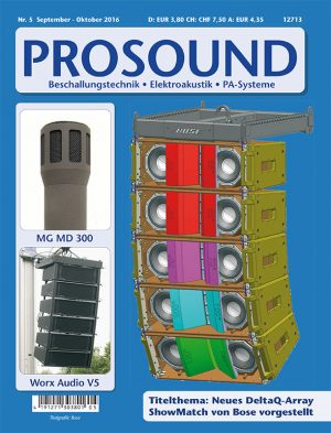 PROSOUND Cover der Ausgabe 5-2016